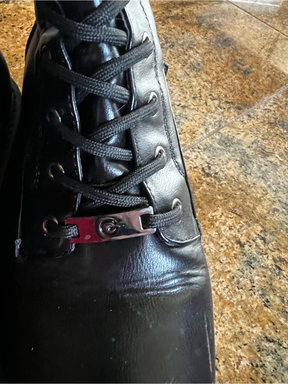 GBG Los Angeles Black Over-the-Knee Lace-Up Combat Boots - Picture 7 of 9